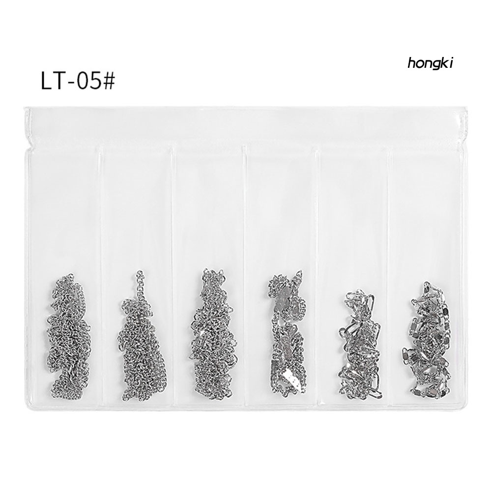 [Hàng mới về] Túi chuỗi xích trang trí móng tay nghệ thuật DIY 3D hợp kim nhiều kích thước thời trang