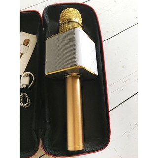 Micro kèm loa Micgeek Q7 blutooth (Vàng)