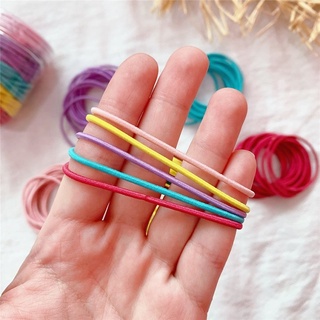 Set 100 Dây Cột Tóc Mini Sắc Màu Cho Bé Kèm Túi Zip Xinh Xẻo
