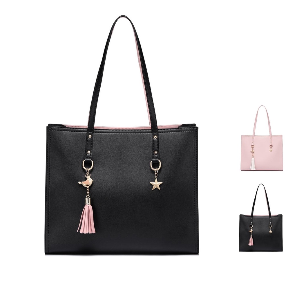 Túi xách nữ to tote bag big size lớn đi làm đi chơi, công sở thời trang charm chim Just Star ViAnh Store 172030