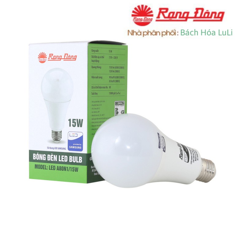 Bóng Đèn Led Rạng Đông Tiết Kiệm Bền Bỉ 3W, 5W, 7W, 9W, 12W, 15W, 20W, 30W Chip Led Sam Sung