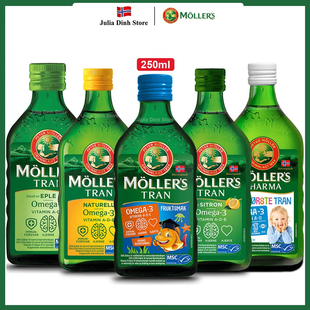 Dầu gan cá tuyết Omega 3 MOLLERS Tran (250ml) - Nội địa Na Uy