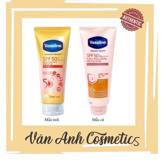 Combo Sữa Dưỡng Thể Chống Nắng Vaseline 50X Thái Lan 300ml SPF50++ Dưỡng Ẩm Trắng Da Body Ngày, Đêm