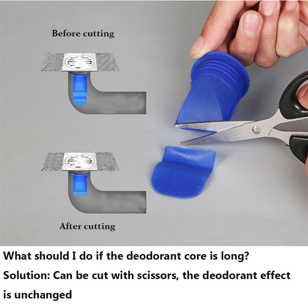 1 Bộ Van Silicone Ống Thoát Nước Một Chiều Màu Xanh Dương Khử Mùi Cho Nhà Bếp / Toilet