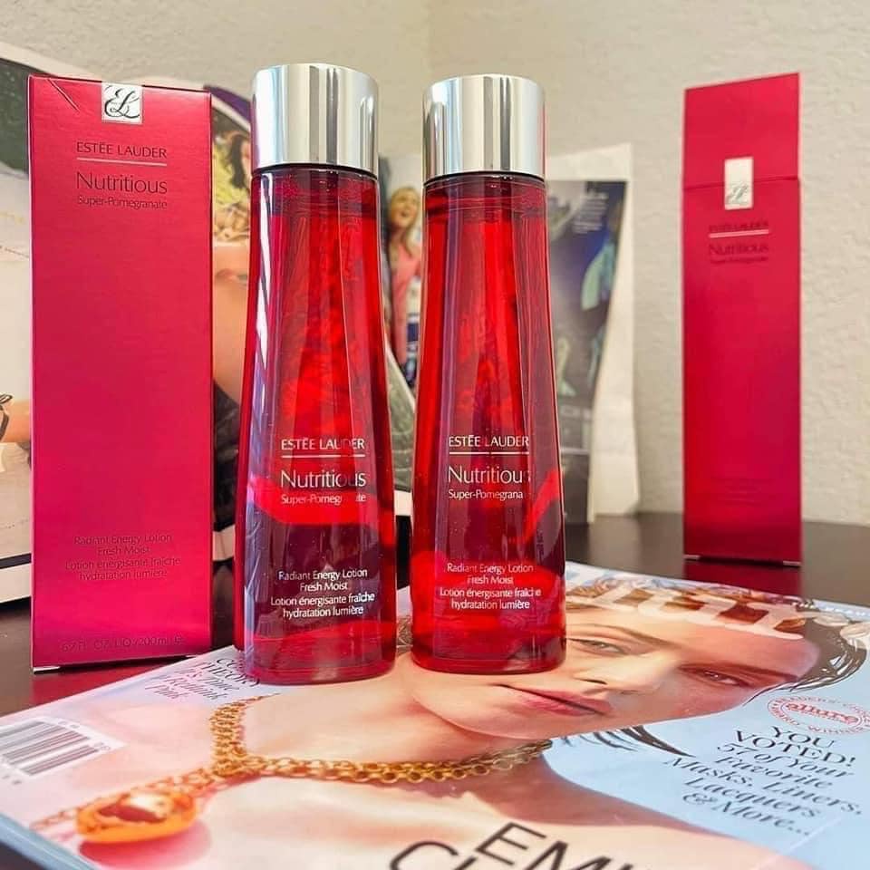 Nước hoa hồng Estee Lauder Nutritious Radiant Super-Pomegranate Energy Lotion