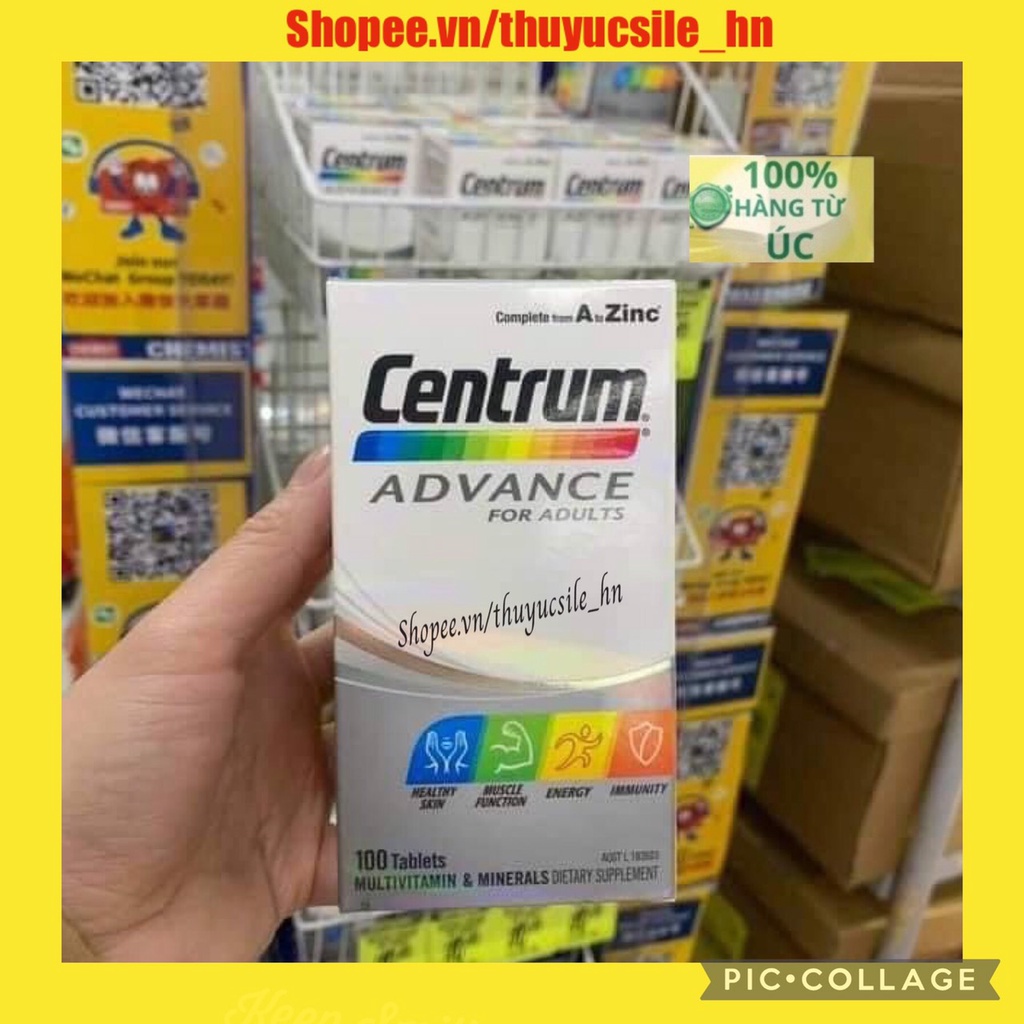Vitamin tổng hợp cho người lớn và người trên 50 tuổi Centrum Advance