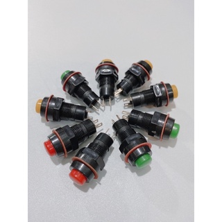 Nút công tắc tròn chế nhấn nhả, nhấn dính on/off đá đèn nút kèn 12mm