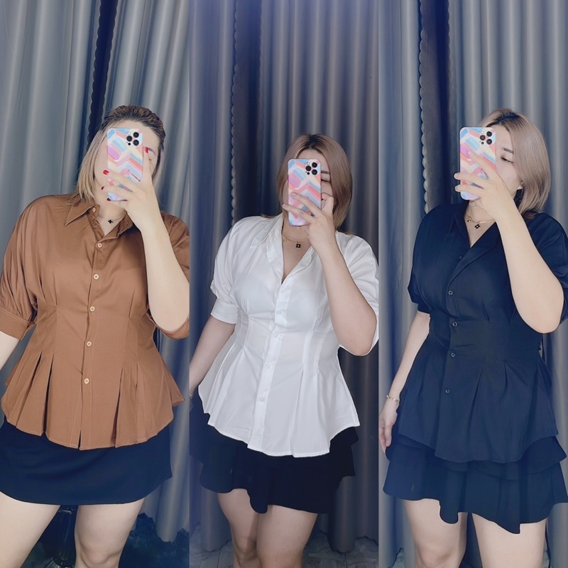 Sơmi xếp li eo Dung Vũ Bigsize 60-90kg