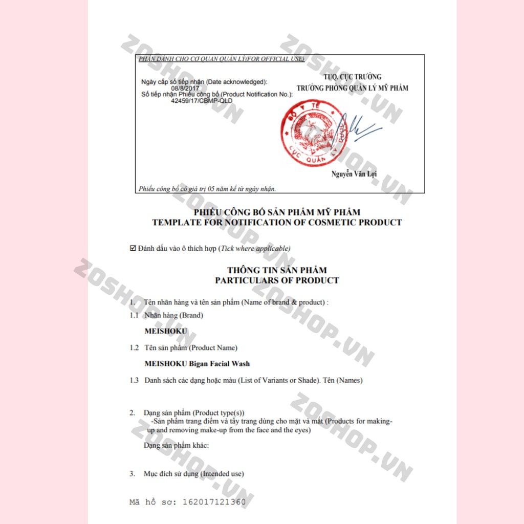 Sữa rửa mặt giảm mụn ẩm, giảm viêm sưng chứa BHA - Meishoku Biganfoam