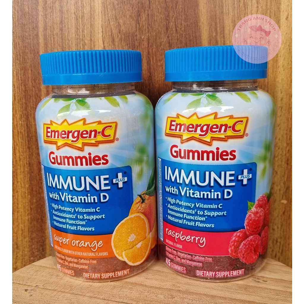 Set 2 hộp Kẹo dẻo bổ sung Vitamin C - Emergen-C Gummies Immune Vitamin C 45 viên