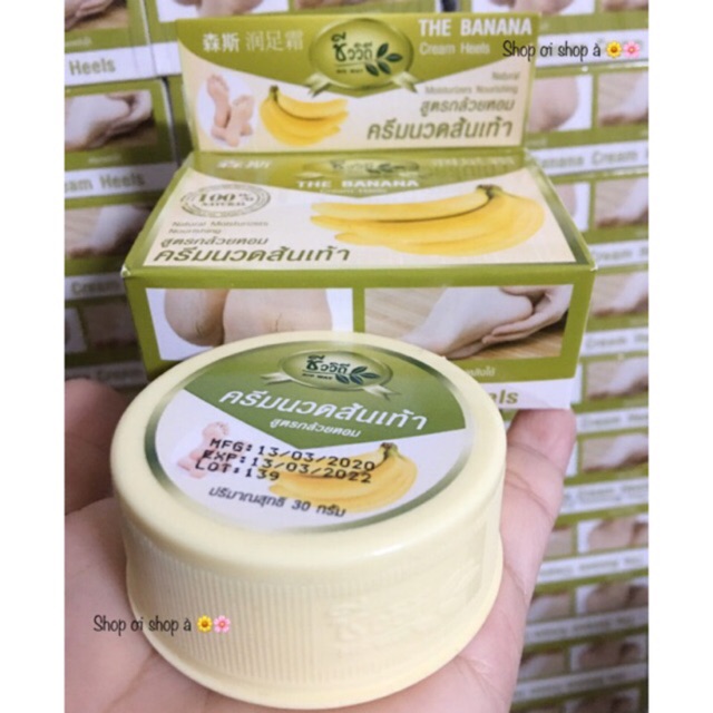 🌼🌸Kem trị nứt gót chân Chuối The Banana Cream Heels Thái lan 30g