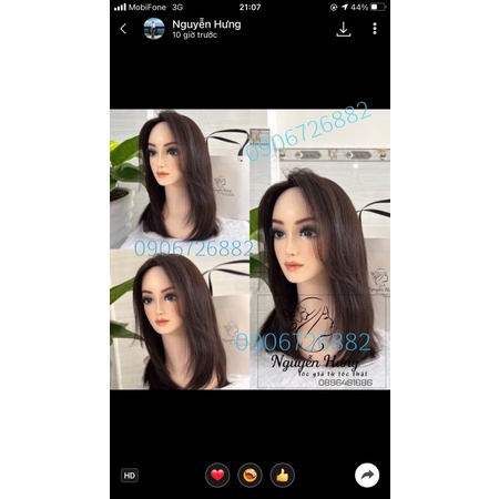 Đầu manocanh đội tóc giả