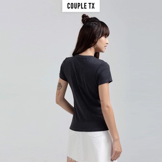 Áo Thun Nữ Cổ Tròn Couple TX Basic In Logo X
