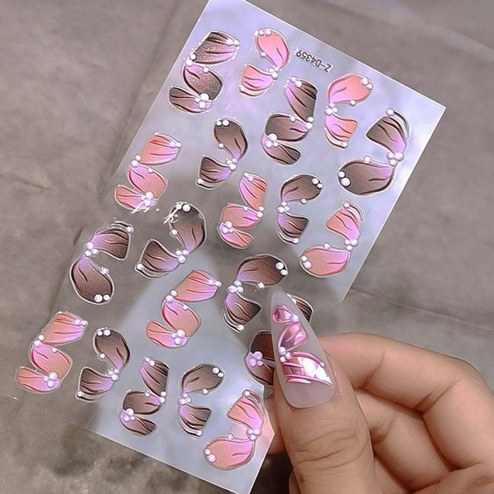 Miếng Dán Họa Tiết Dập Nổi 5D Dùng Trang Trí Móng Tay Nghệ Thuật