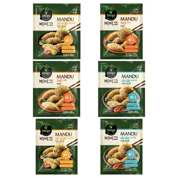 Bánh xếp Hàn Quốc CJ Cầu Tre Bibigo nhân thịt /thịt bắp/hải sản