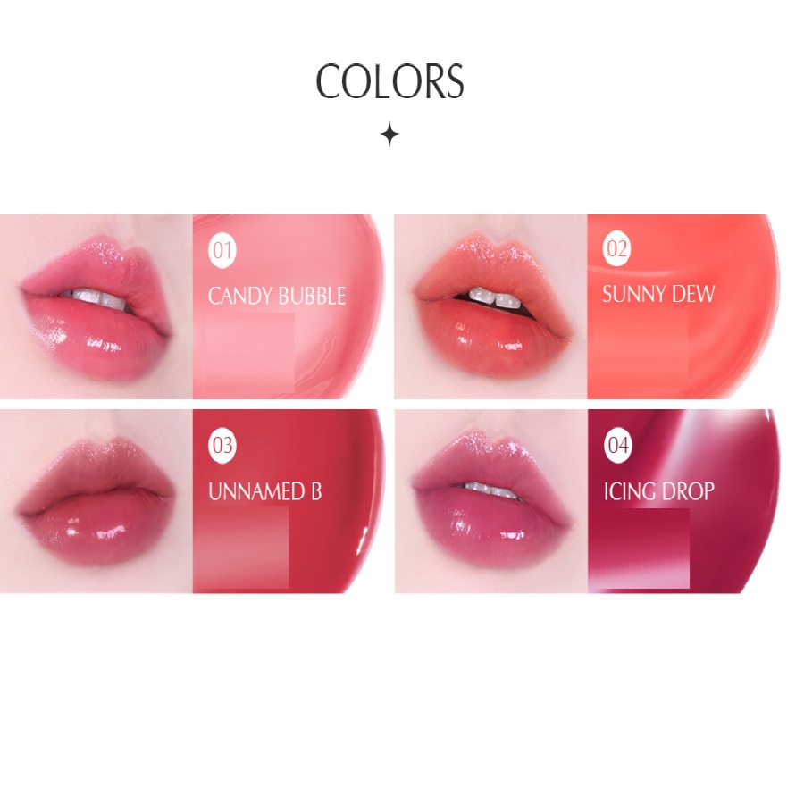 Son tint trang điểm đẹp môi 4 màu tùy chọn 2.4g