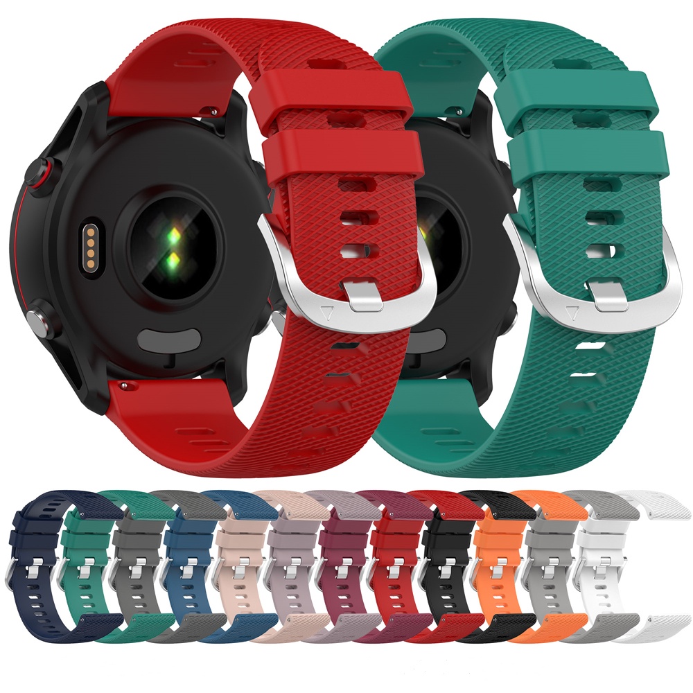 Dây Đeo Thay Thế Chất Liệu Silicon Màu Trơn Cho Garmin Forerunner 255