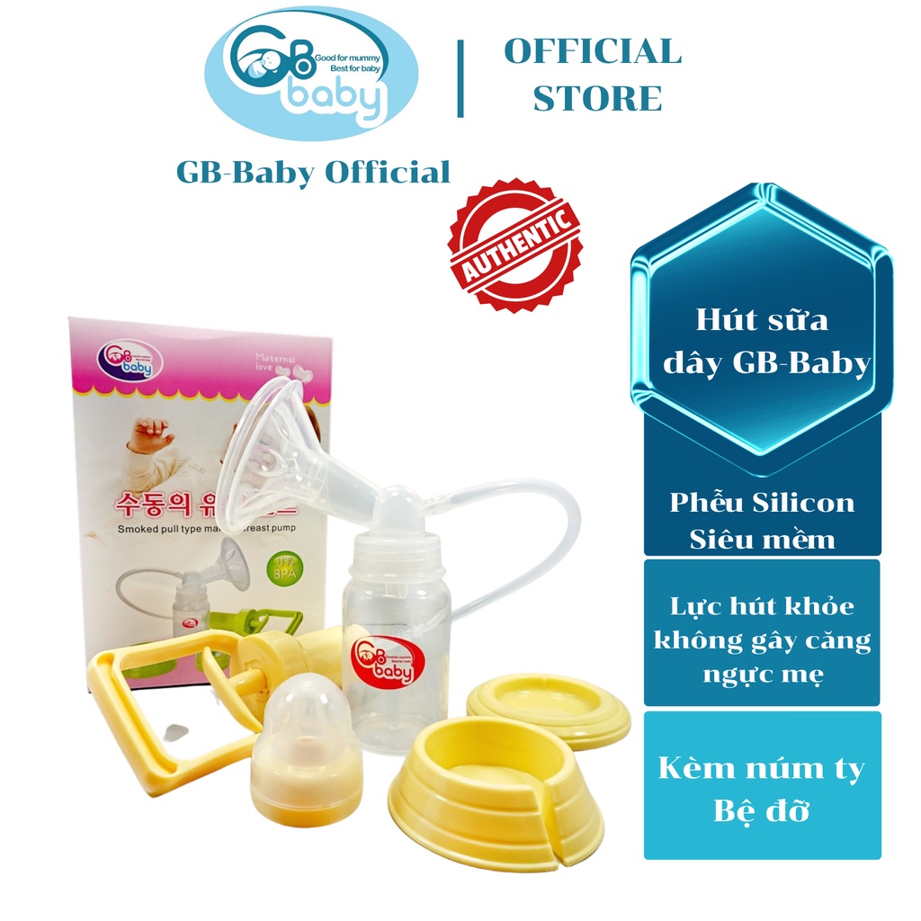 Dụng cụ hút sữa dây bằng tay GB-Baby Chính Hãng