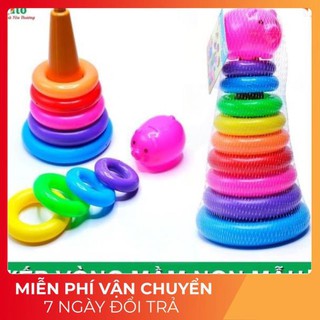 Đồ chơi ném vòng 11 Chi Tiết Sato - Xếp Chồng Màu sắc Cho bé ĐCN