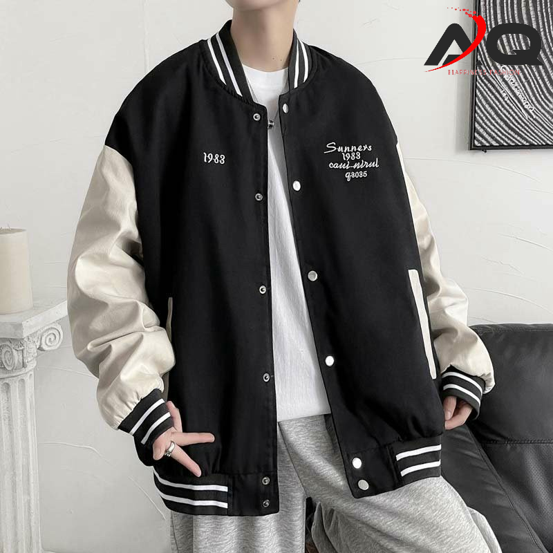 Áo khoác dù 1988 áo Bomber khoác dù bóng chày 2 Lớp Chống Nắng form rộng nam nữ ulzzang- AQ STORE