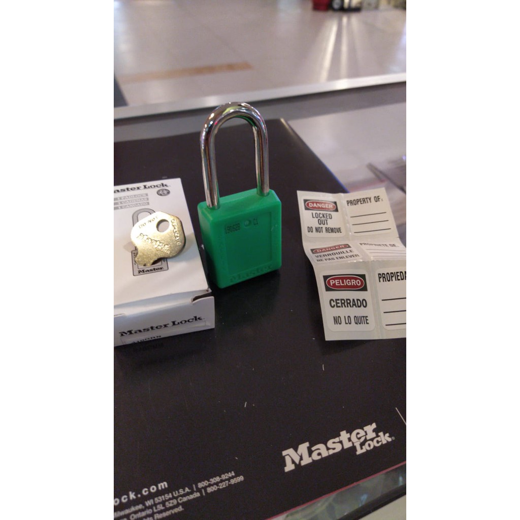 Lock Safety Loto Master Lock 410 Green Thermo Plasticic Padlock