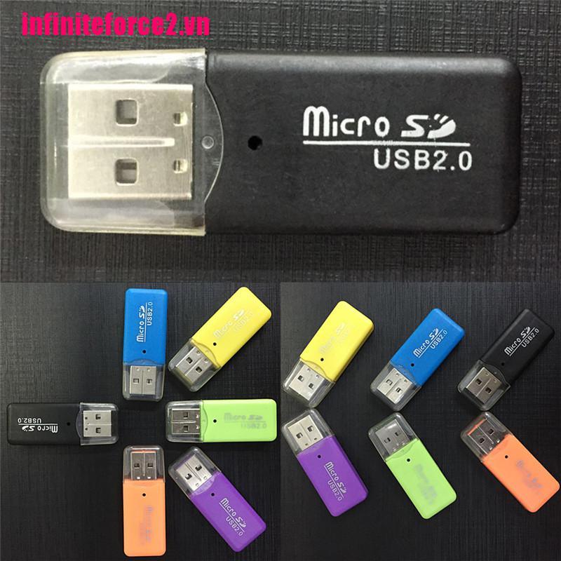 Set 2 Đầu Đọc Thẻ Nhớ Mini Usb Sd / Mmc 480mbps