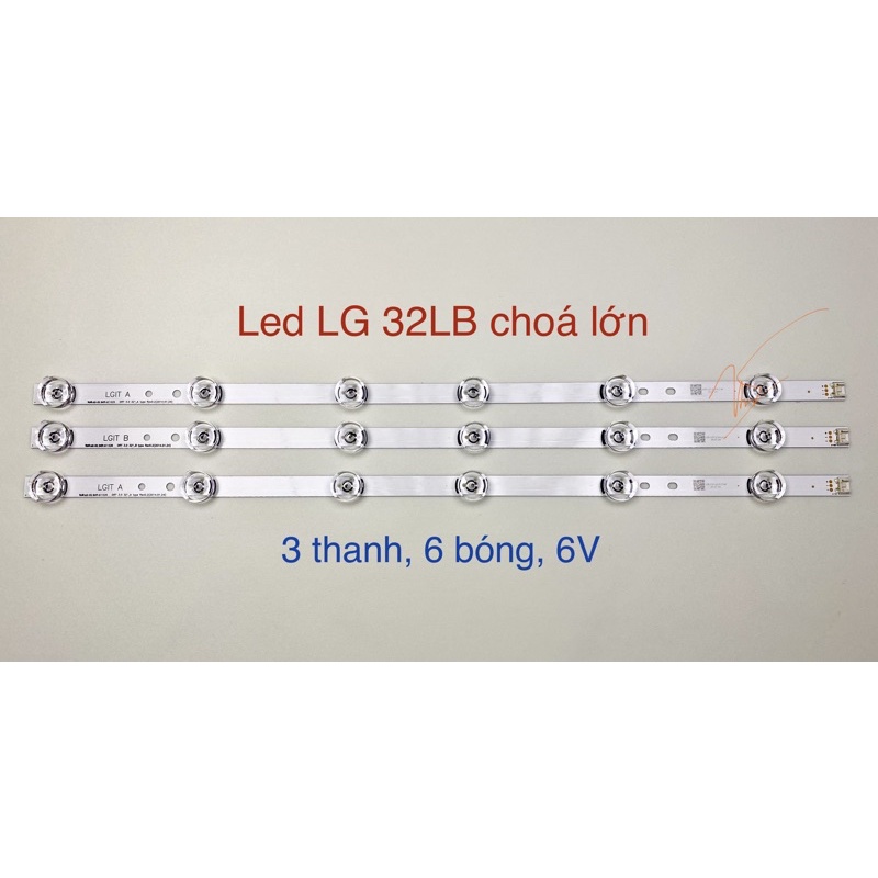 [Mới] Bộ Led LG 32LB/LF Choá Lớn - 3 Thanh 6 Bóng 6V