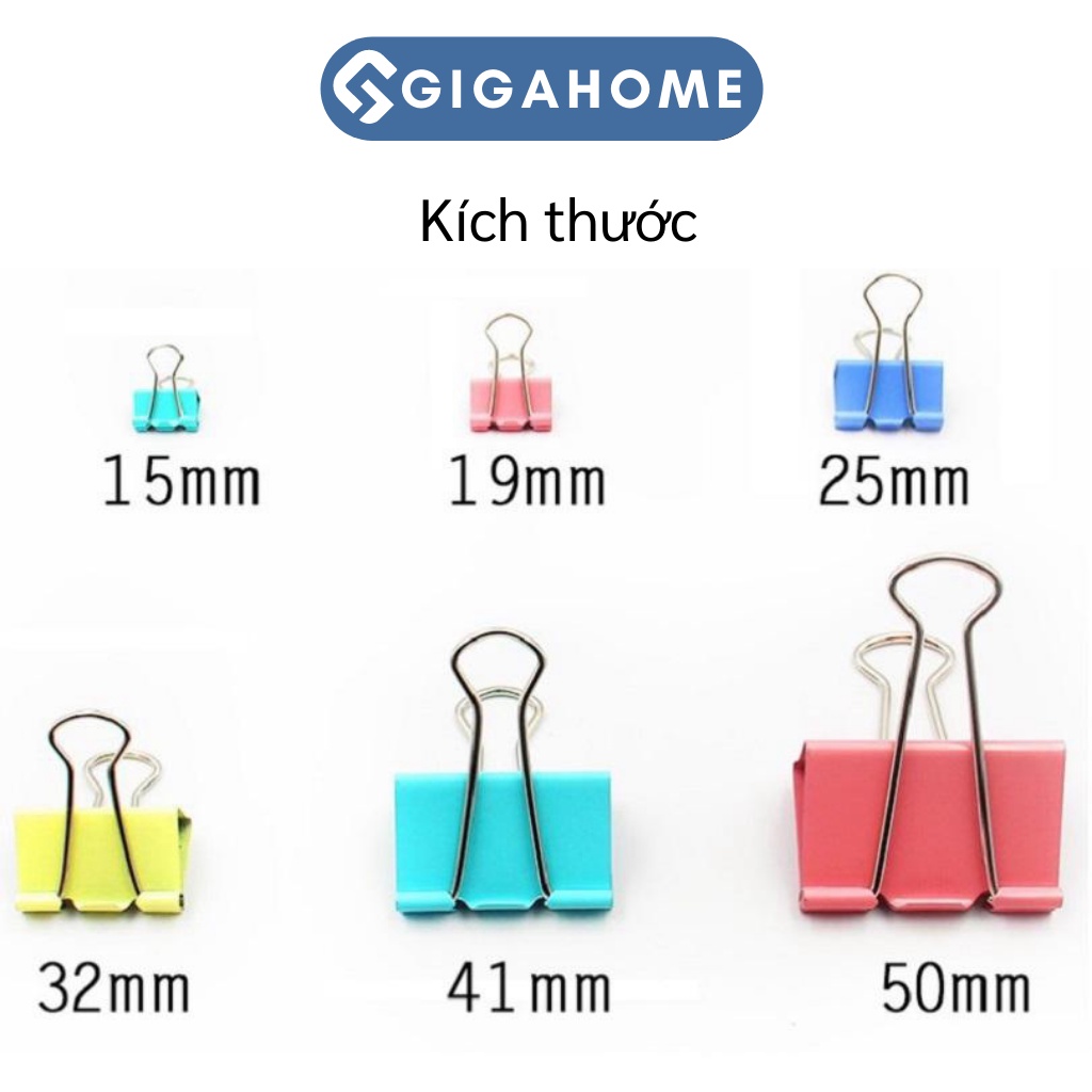 Hộp Kẹp Bướm Kẹp Tài Liệu, Giấy Tờ GIGAHOME 32mm Cho Văn Phòng, Học Sinh 8238
