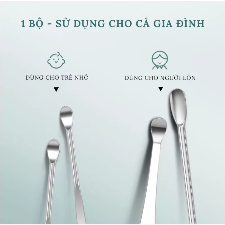 Bộ Lấy Ráy Tai móc khóa 6 Món Thép Không Gỉ An Toàn Cho Cả Gia Đình Shalla