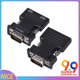Bộ chuyển đổi đầu HDMI cái sang VGA đực với đầu nối âm thanh hỗ trợ 1080p