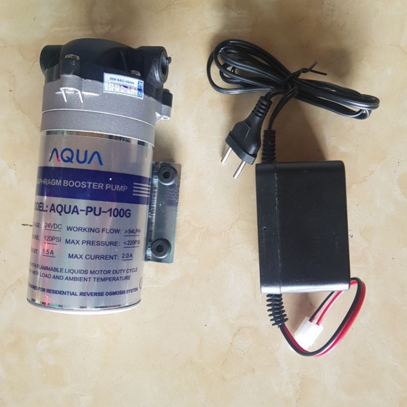 Bơm tăng áp RO + Adaptor nguồn 24V dùng cho máy lọc nước