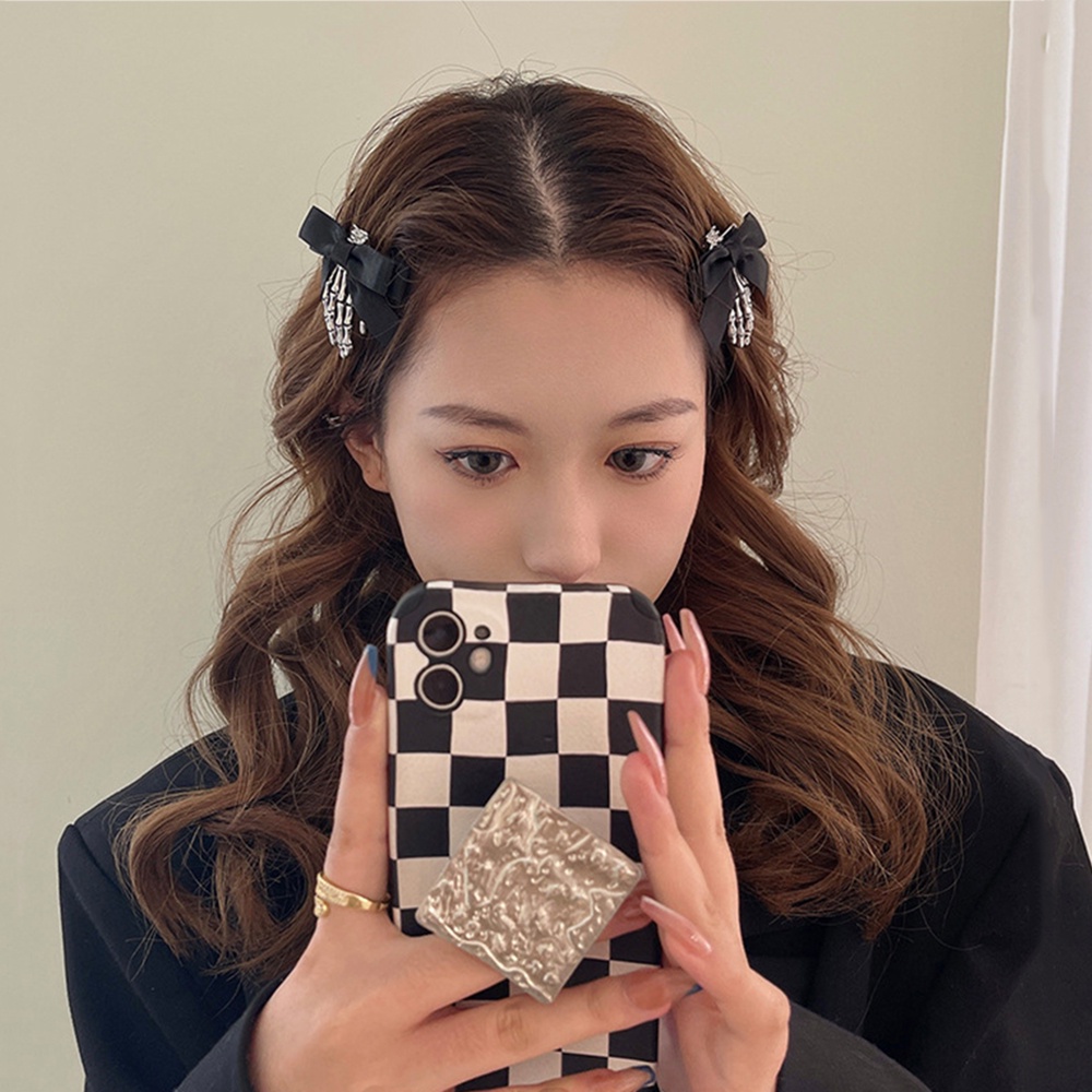 Kẹp tóc HAIMEIKANG hình nơ xương phong cách retro dành cho nữ