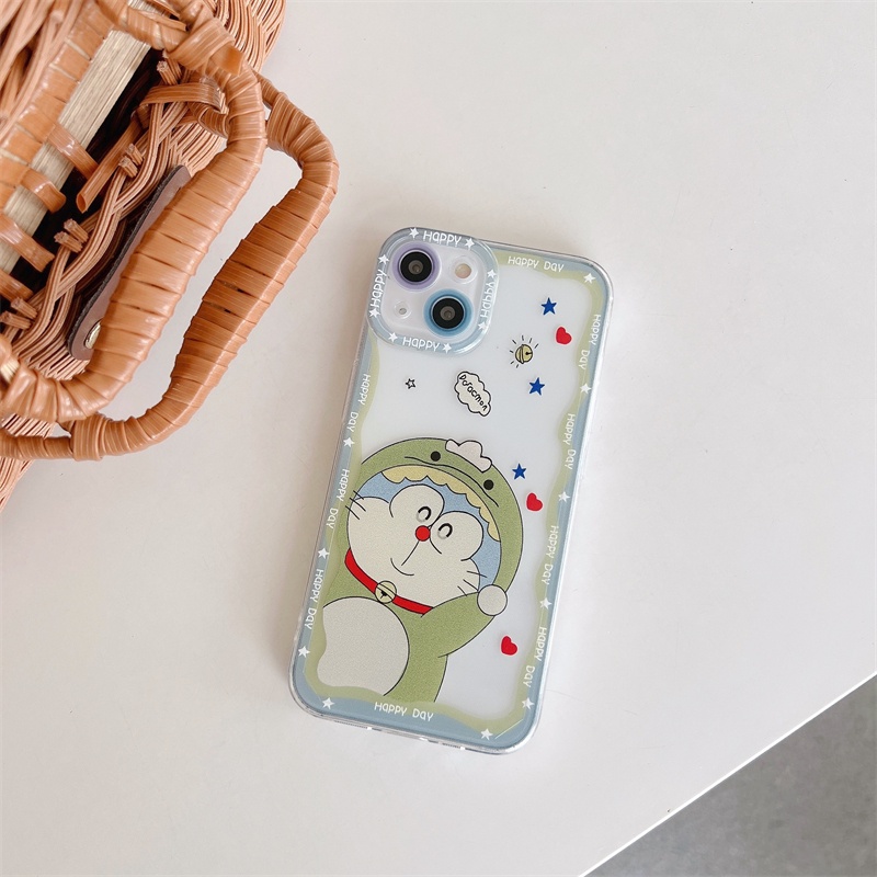 Ốp Điện Thoại Tpu Mềm Siêu Mỏng Chống Sốc In Hình Khủng Long Doraemon Cho iphone 14 13 12 11 Pro XS Max XR 7 8 Plus
