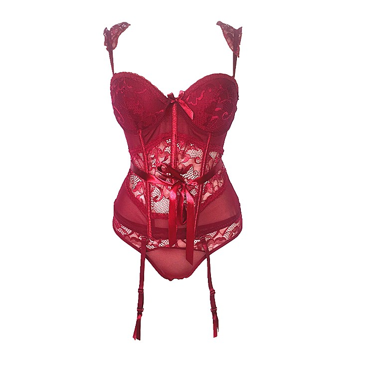 đồ ngủ sexy Bộ đồ lót ren phối dây gợi cảm 8453