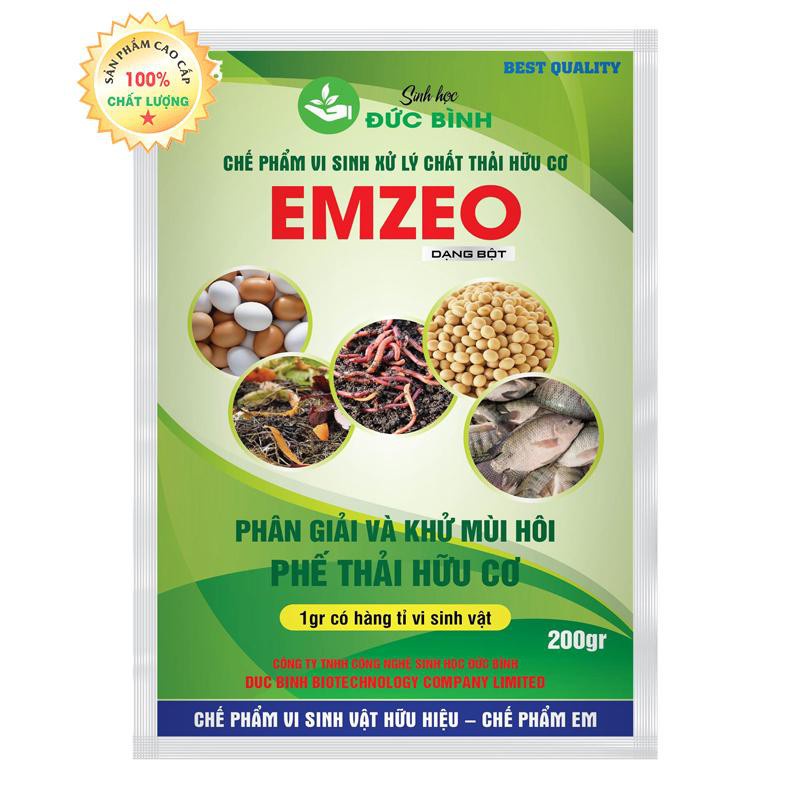Chế phẩm sinh học Emzeo khử mùi hôi phân cá, đậu tương, rác thải nhà bếp