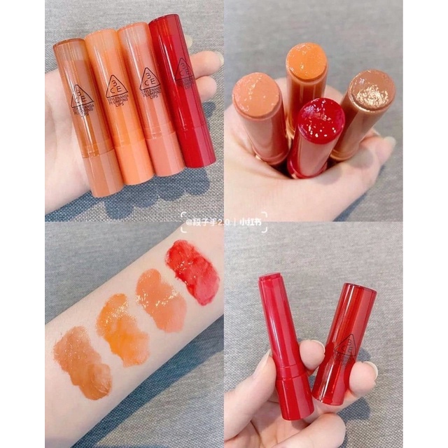 Son Dưỡng có màu 3CE Plumping Lips (Red-Coral-Clear- Rosy- Pink )