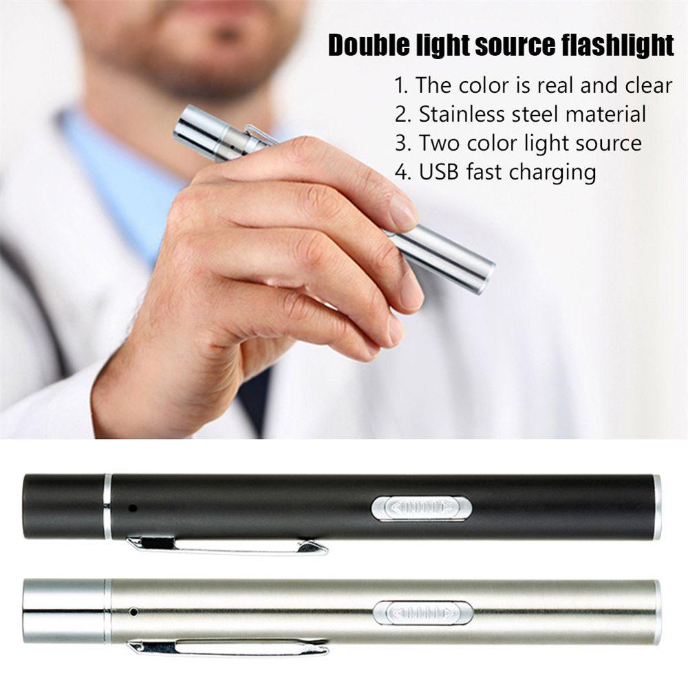 Bút Đèn LED Mini Đa Năng Có Kẹp Bằng Thép Không Gỉ