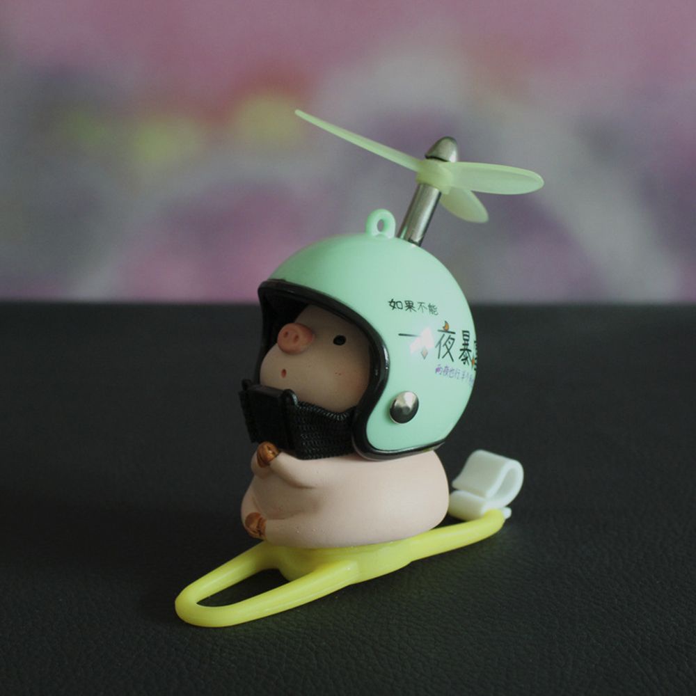 Phụ Kiện Sừng Trang Trí Mũ Bảo Hiểm Hình Chú Heo Vàng Dễ Thương