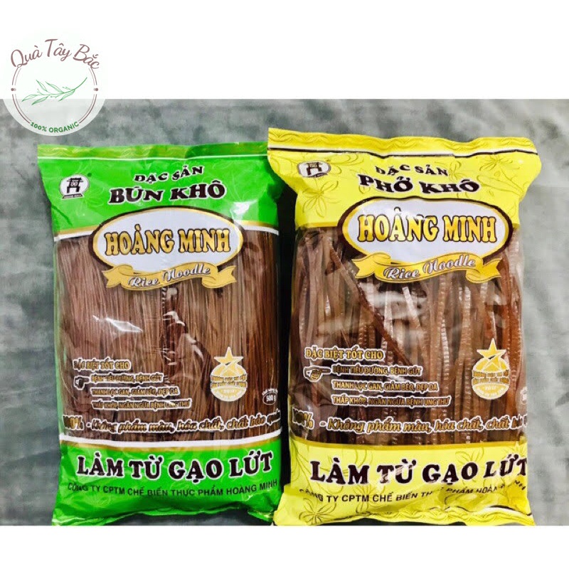 Đặc sản Bún gạo lứt Hoàng Minh 500gr, phở gạo lứt đỏ thực dưỡng Healthy | BigBuy360 - bigbuy360.vn