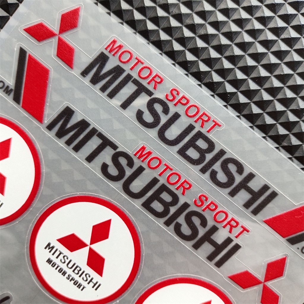 Logo dán trang trí xe hơi bằng PU 3D cho Mitsubishi