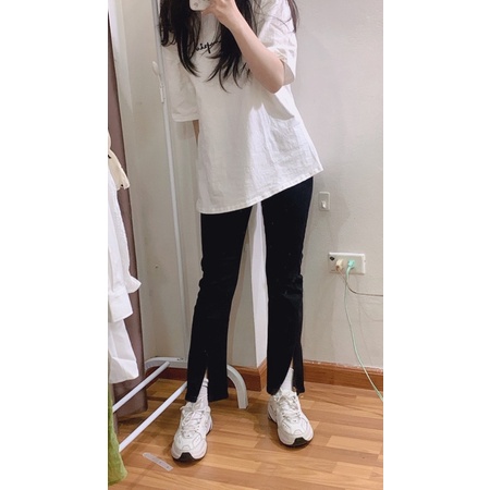 Quần JEAN nữ co dãn ống xẻ hàng loại 1 - Sẵn