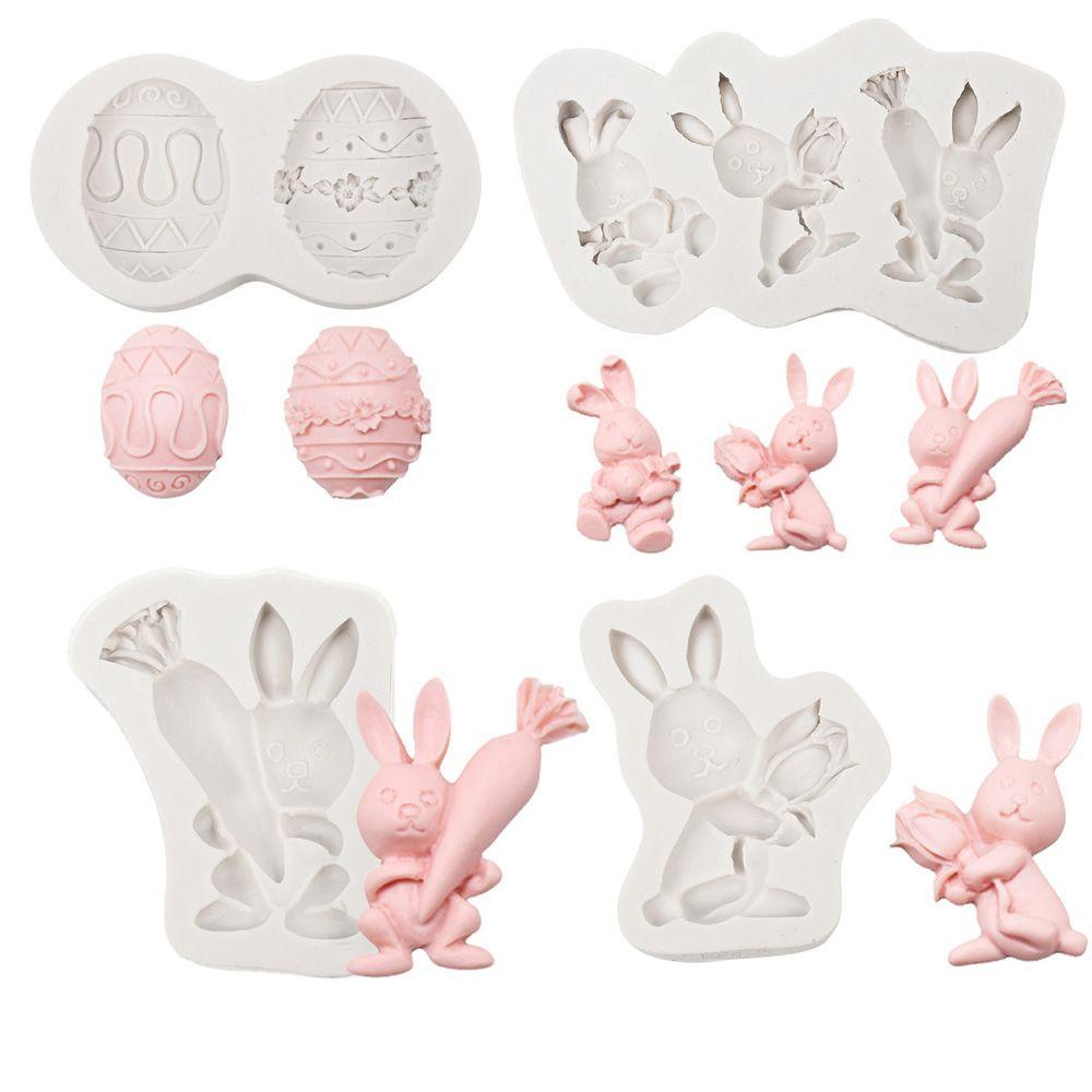 YIYU Khuôn Silicon Làm Kẹo Đường Hình Thỏ 3D