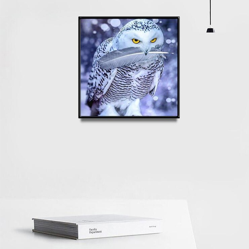 Full Round Drill 5D Diamond Painting Owl In The Snow Diamond Embroidery Birds Butterfly Cross Stitch Rhinestone Mosaic Home