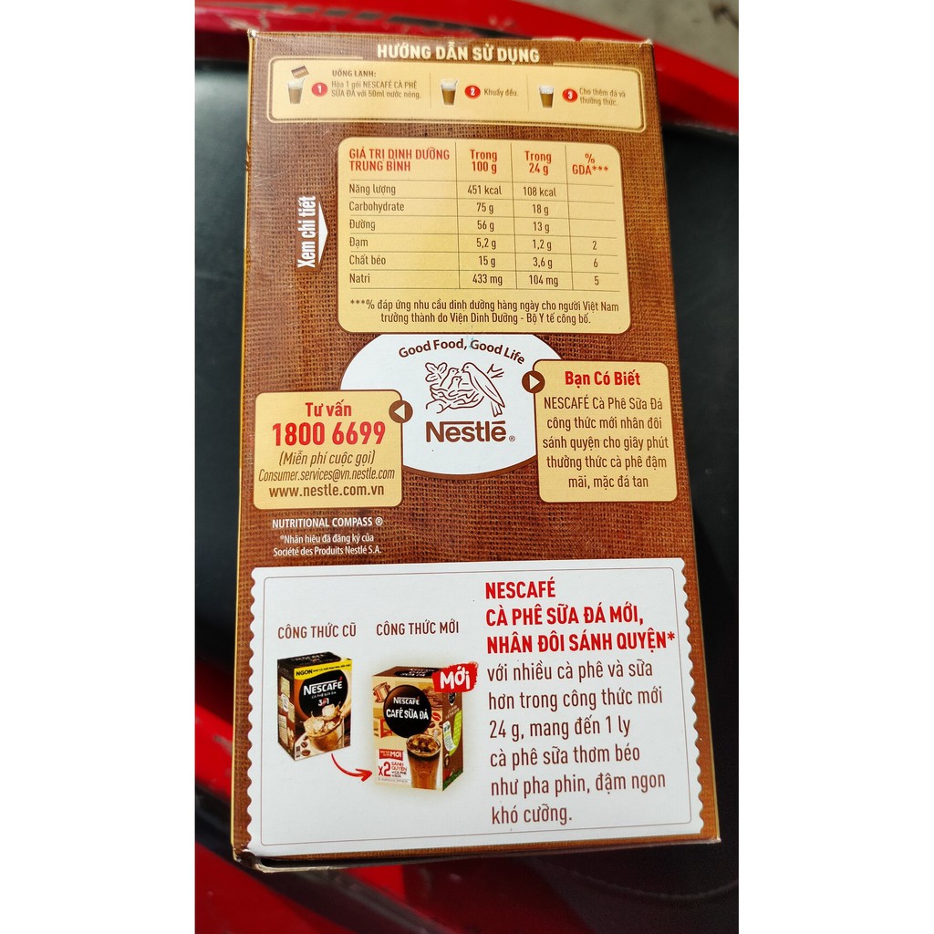 Cà phê sữa đá NesCafé nhân đôi sánh quyện 240g (10 gói x 24g) | BigBuy360 - bigbuy360.vn