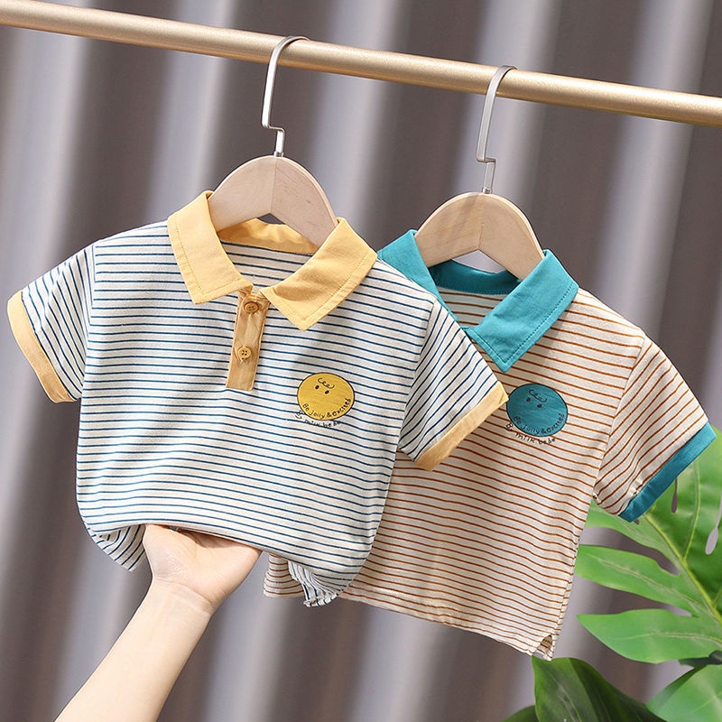Áo polo Tay Ngắn Thời Trang Mùa Hè Cho Bé