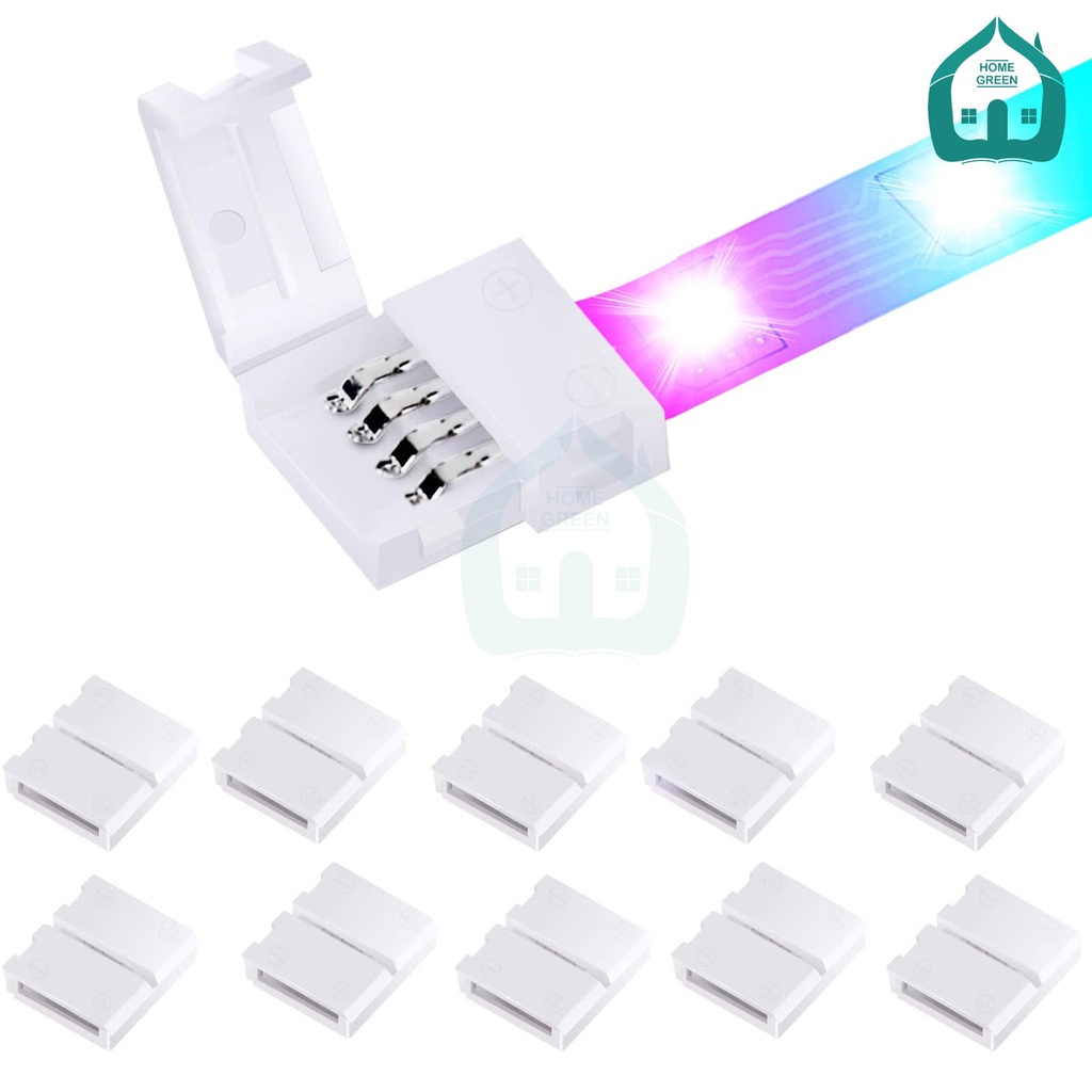 Khớp nối nhanh 4 chân 10mm không hàn dạng kẹp cho dây đèn LED 5050 RGB