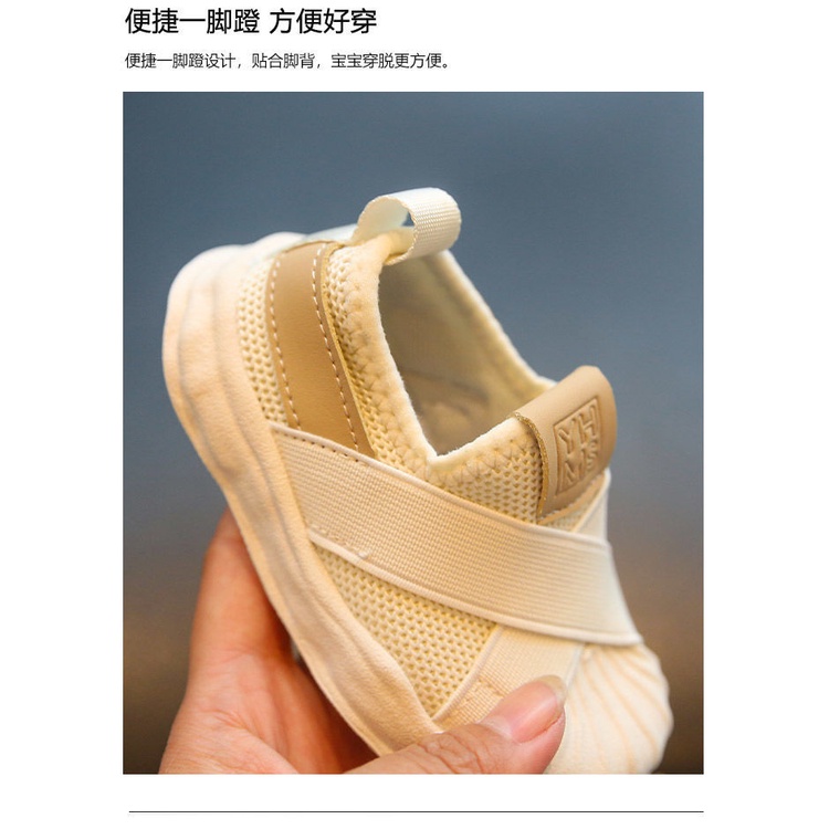 Hàng Mới Về [Hàng Mới Về] Giày Thể Thao Một Nửa Đế Mềm Thoáng Khí Thoải Mái Dễ Phối Đồ Thời Trang Xuân Thu Cho Bé Trai