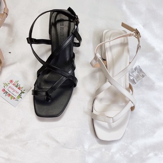 Sandal xỏ đan dây đế xịn gót 2cm