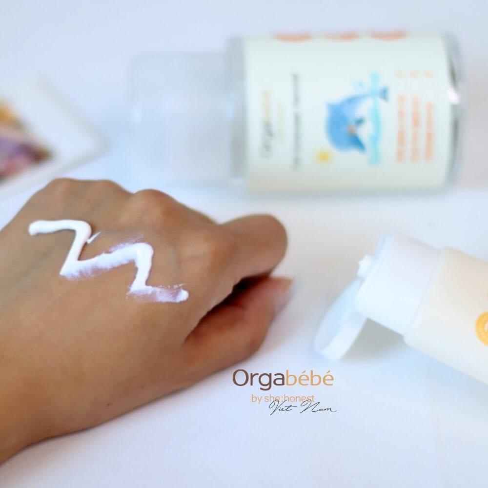 Kem chống nắng Orgabebe cho bé  Kem chống nắng và nước làm sạch cao cấp cho trẻ em, an toàn