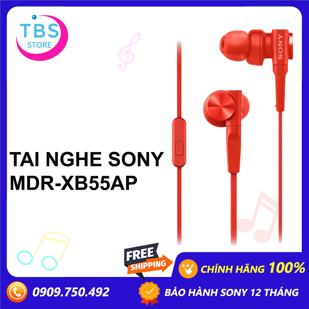 Tai nghe Sony Extra Bass MDR-XB55AP - Hàng chính hãng - Bảo hành 12 tháng